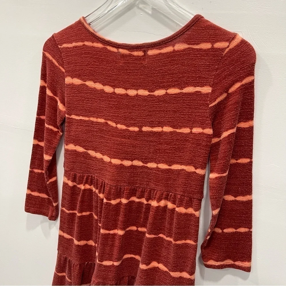 Old Navy Orange Long Sleeve Tiered Dress Girls Large 10-12